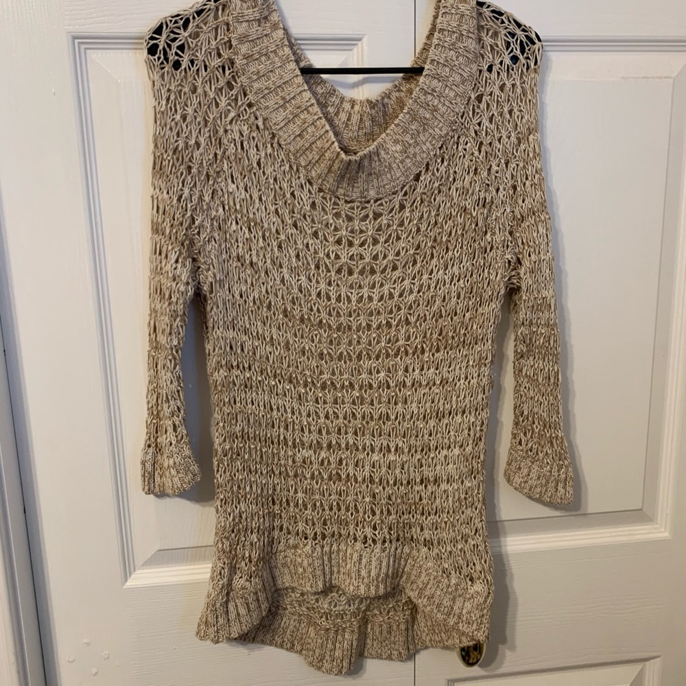 ☆ tan/cream/ loose knit sweater ☆